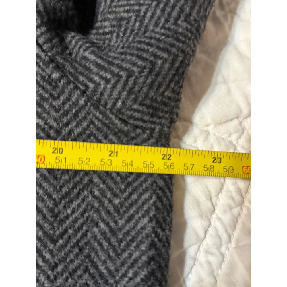 Polo Ralph Lauren Mens Herringbone Varsity Jacket Gray Wool Blend Bomber Medium